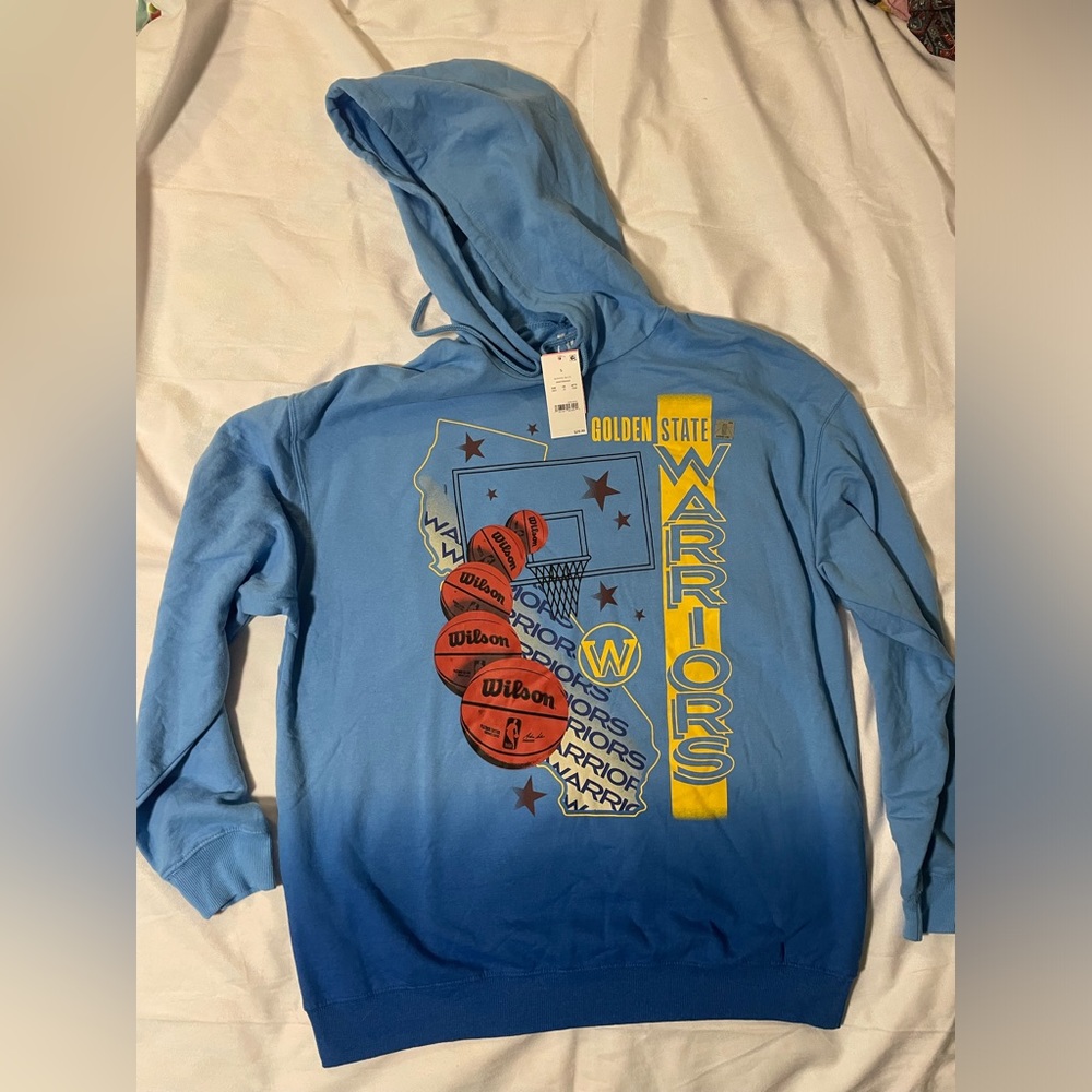 Size L Mens NBA Golden State Warriors Lightweight Pullover Hoodie Shirt New